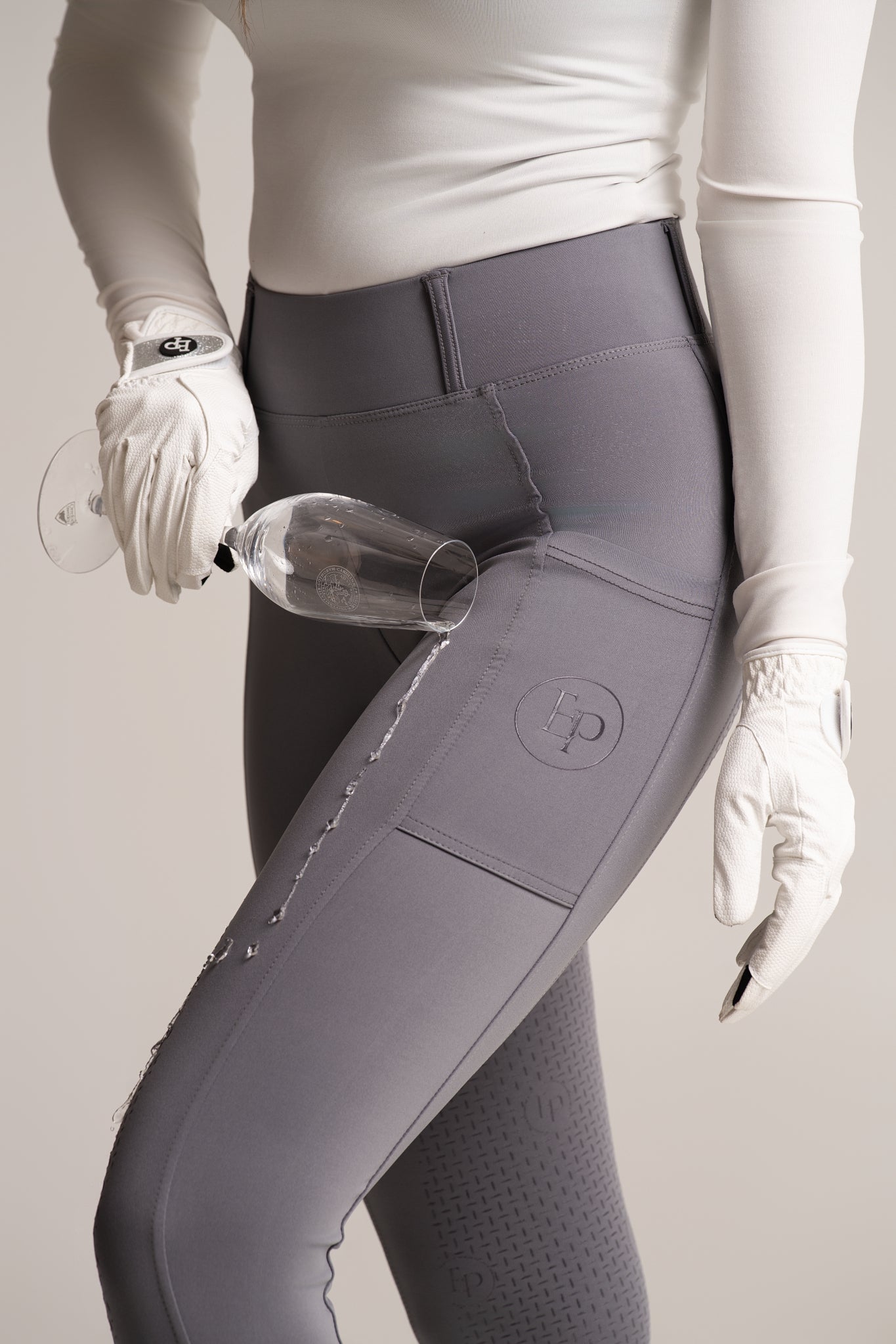 Elená FusionFlex Grå - Vandafvisende Ridetights